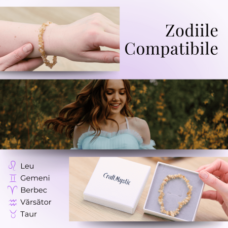 Bratara Elastica cu Chipsuri de Citrin [2]