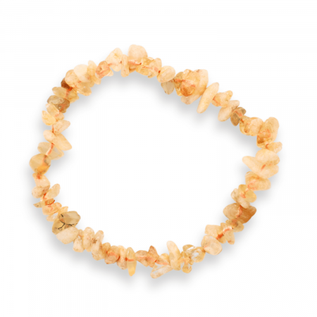 Fecioara - Bratara Elastica cu Chipsuri de Citrin