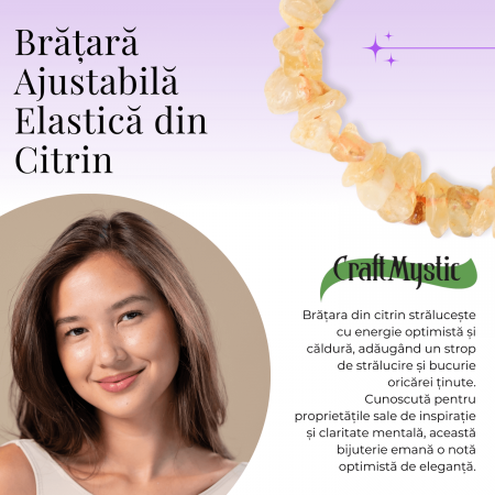 Bratara Elastica cu Chipsuri de Citrin [7]