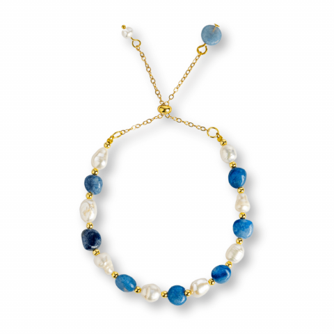 Protectie si claritate – Bratara cu aventurin albastru si perle [6]