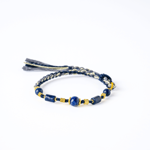 Sagetator - Protectie si Claritate – Bratara Impletita din Lapis Lazuli Natural, Lucrata Manual