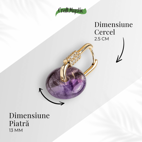 Bijuterie de Liniste – Cercei cu Ametist si design Pi [3]