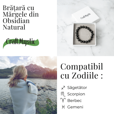 Energie si Protectie – Bratara din Obsidian Auriu Natural 10mm [4]