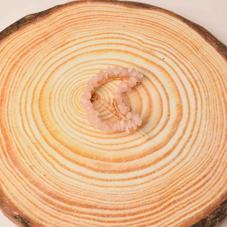 Cleme de par in forma de semiluna cu piatra naturala semipretioasa Ametist pentru un look chic si vibratii pozitive [1]