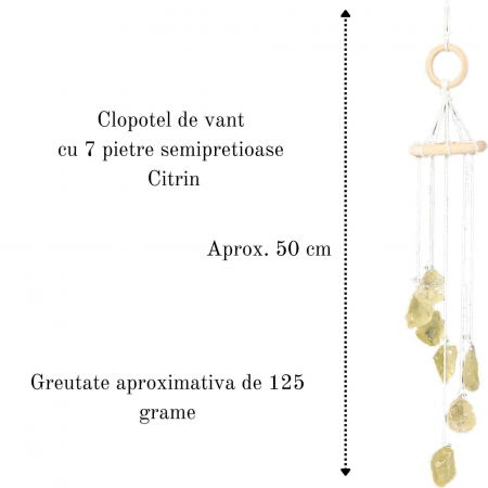 Clopotel de Vant Artizanal cu Pietre Semipretioase de Citrin - Armonie si Eleganta in Casa Ta [1]
