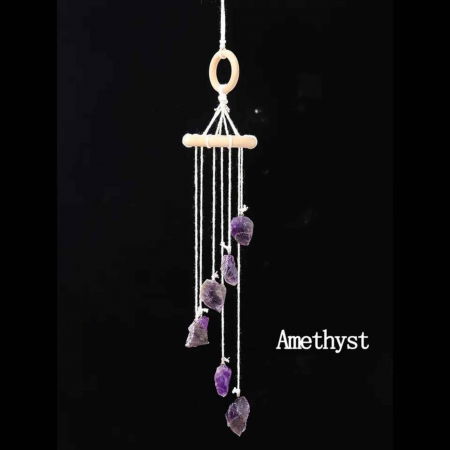 Clopotel de Vant Artizanal cu Pietre Semipretioase de Ametist - Armonie si Eleganta in Casa Ta [2]