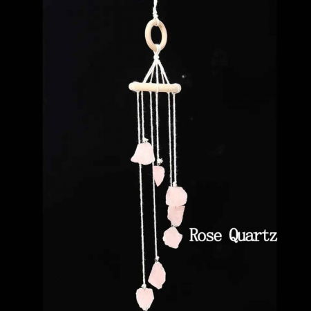 Clopotel de Vant cu Pietre Semipretioase de Cuart Roz - Armonie, Iubire si Rafinament in Ambientul Tau [3]