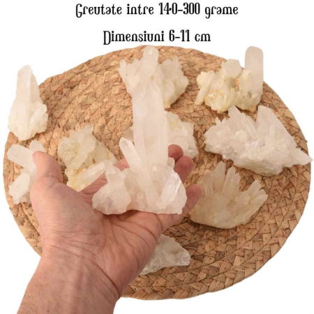 Cluster cristale de stanca transparent natural Piatra semipretioasa pentru decoratiuni si vindecare energetica [2]