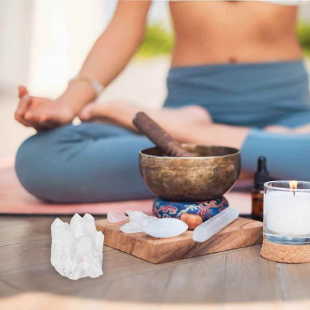 Cluster cristale de stanca transparent natural Piatra semipretioasa pentru decoratiuni si vindecare energetica [3]