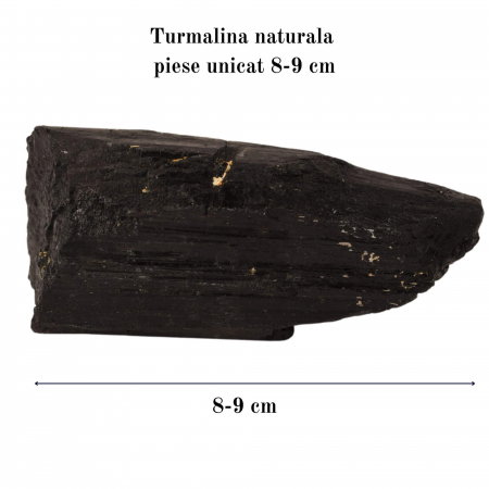 Cristal natural unicat de vindecare Turmalina neagra pietre brute 8-9 cm  - Pentru energie pozitiva, protectie [1]