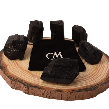 Cristal natural unicat de vindecare Turmalina neagra pietre brute 8-9 cm  - Pentru energie pozitiva, protectie [2]