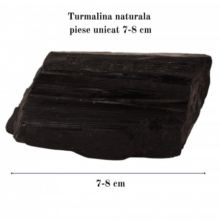 Cristal natural unicat de vindecare Turmalina neagra pietre brute 8-9 cm  - Pentru energie pozitiva, protectie [1]
