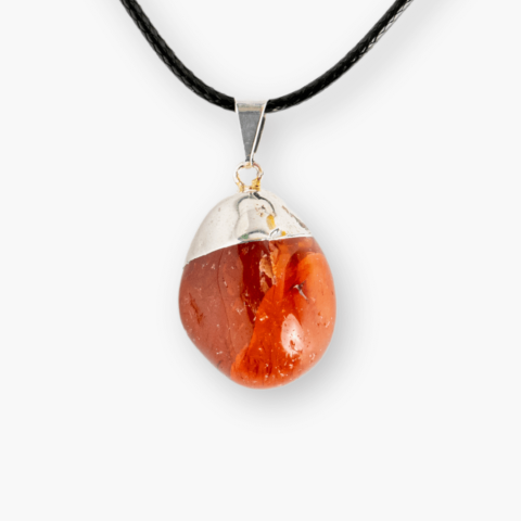 Echilibrare Energetica - Colier cu Piatra Rulata de Carneol Natural – Energie, Creativitate si Motivare