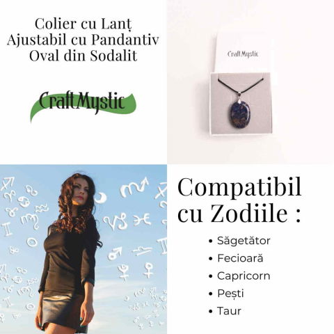 Colier cu Sodalit Natural - Claritate si Conexiune Spirituala [4]