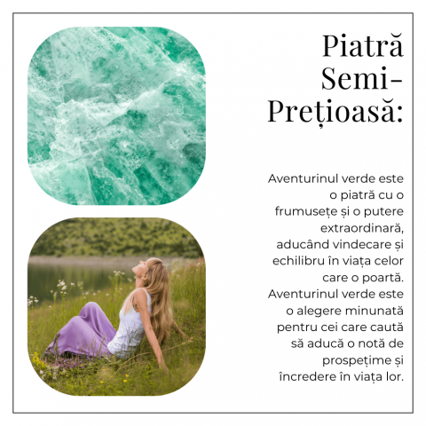 Colier Ajustabil Handmade cu Cristal de Aventurin Verde in Broscuta Impletita [7]