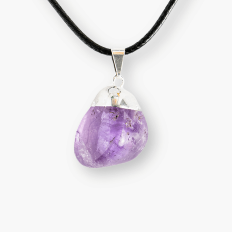 Colier cu Piatra Rulata de Ametist Natural – Calm si Protectie Spirituala [0]