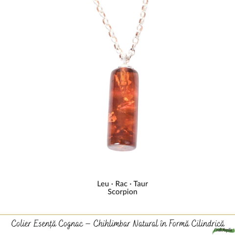 Colier argint 925 cilindru cu chihlimbar natural – Energie solara si claritate [4]