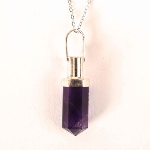 Ametist - Colier Argint 925 cu Ametist Natural – Claritate, Liniste si Protectie Spirituala