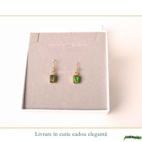 Cercei Argint 925 cu Ammolit Natural Dreptunghiular – Energie si Stralucire Vibranta [5]