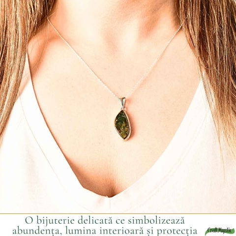 Colier Argint 925 cu Amolit Natural Delica – Prosperitate, Energie si Eleganta [1]