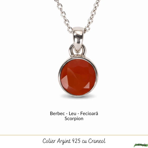 Colier argint 925 cu Carneol fatetat – energie si incredere zilnica [4]