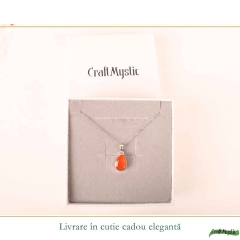 Colier argint 925 cu Carneol fatetat – energie si incredere zilnica [5]
