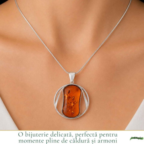Colier Argint 925 cu Chihlimbar – Eleganta Naturala si Energie Solara [1]