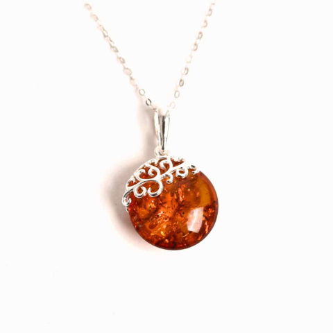 Echilibrare Energetica - Colier argint 925 cu chihlimbar natural - eleganta si protectie