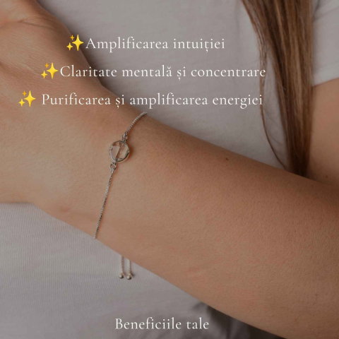 Bratara Argint 925 cu Herkimer Natural Neuniform – Claritate si Intuitie Autentica [2]