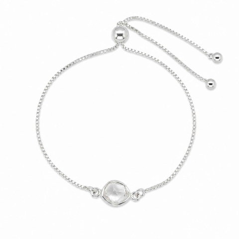 Bijuterii Semiprețioase - Bratara Argint 925 cu Herkimer Natural Neuniform – Claritate si Intuitie Autentica