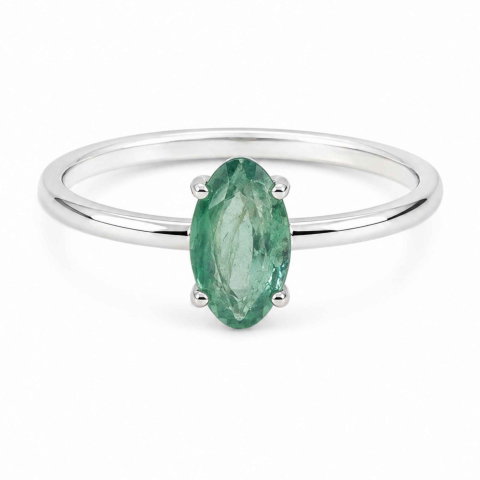 Sagetator - Inel Argint 925 cu Kianit Verde Fatetat – Echilibru si Eleganta Delicata