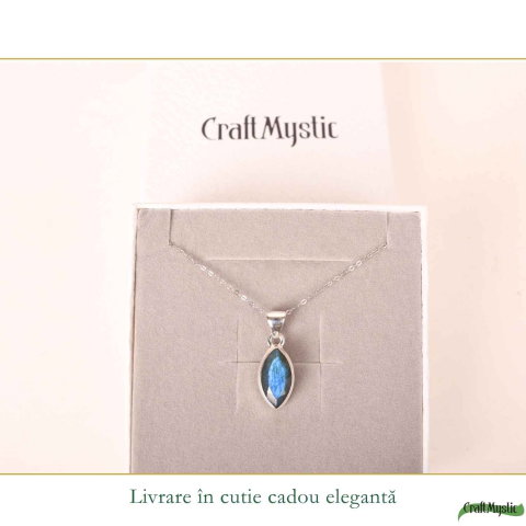 Colier Argint 925 cu Labradorit Fatetat Delicat – Intuitie si Protectie [5]
