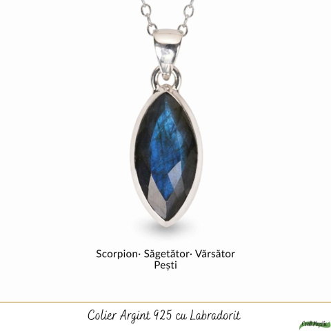 Colier Argint 925 cu Labradorit Fatetat Delicat – Intuitie si Protectie [4]