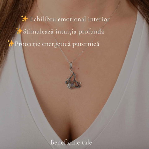 Colier Argint 925 in forma de Fluture cu Labradorit – Transformare si Intutie [2]