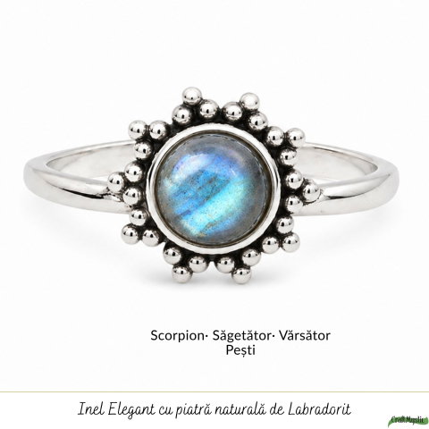 Inel argint 925 cu Labradorit floare – protectie si energie misterioasa [4]