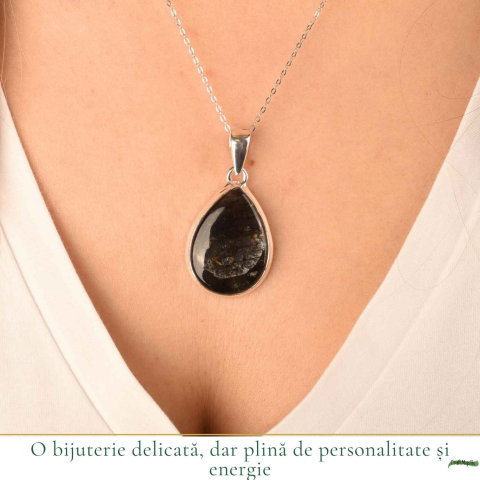 Colier Argint 925 cu Labradorit Violet Lacrima – Intuitie si Protectie [1]
