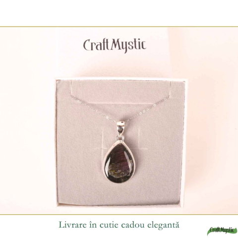 Colier Argint 925 cu Labradorit Violet Lacrima – Intuitie si Protectie [5]