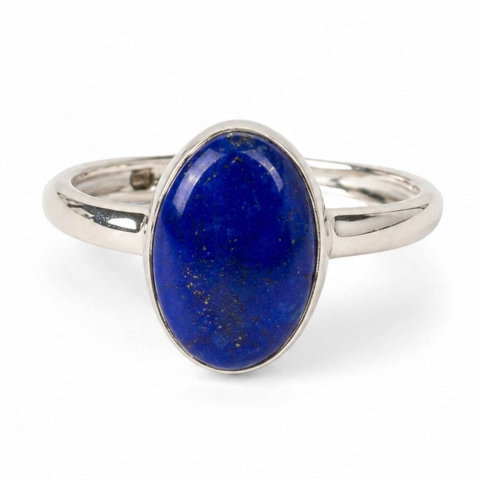 Claritate Mentala si Focus - Inel argint 925 cu Lapis Lazuli oval – claritate si eleganta autentica