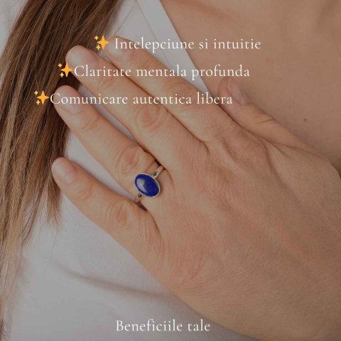 Inel argint 925 cu Lapis Lazuli oval – claritate si eleganta autentica [2]