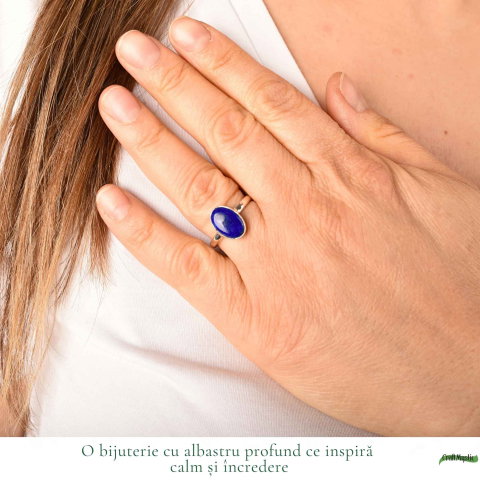 Inel argint 925 cu Lapis Lazuli oval – claritate si eleganta autentica [1]