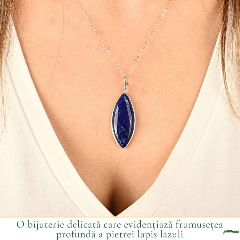Colier argint 925 cu Lapis Lazuli delicat – Claritate mentala si echilibru interior [1]