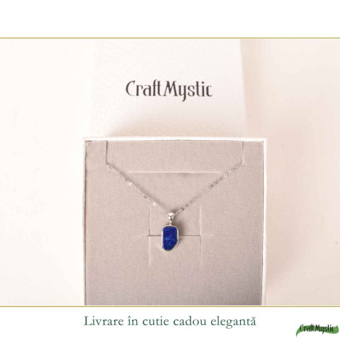 Colier argint 925 cu Lapis Lazuli neuniform – Claritate mentala si autenticitate [5]