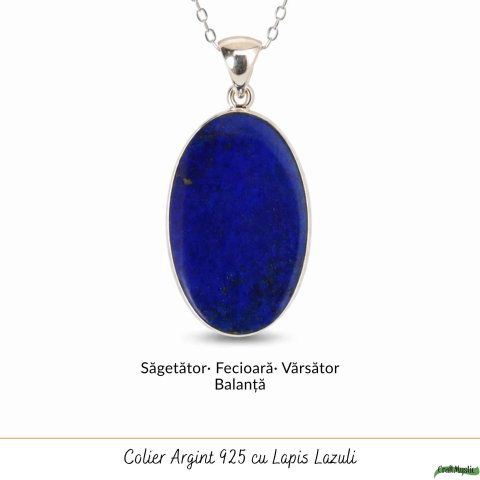 Colier argint 925 cu Lapis Lazuli forma ovala – Claritate mentala si echilibru interior [4]