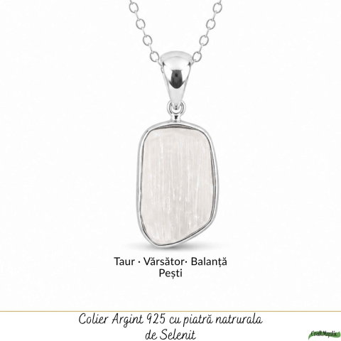 Colier Argint 925 cu Selenit – Claritate si Echilibru Spiritual [4]