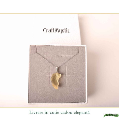Colier Argint 925 cu Piatra Desertului Libian Brut – Claritate si Energie Solara [5]
