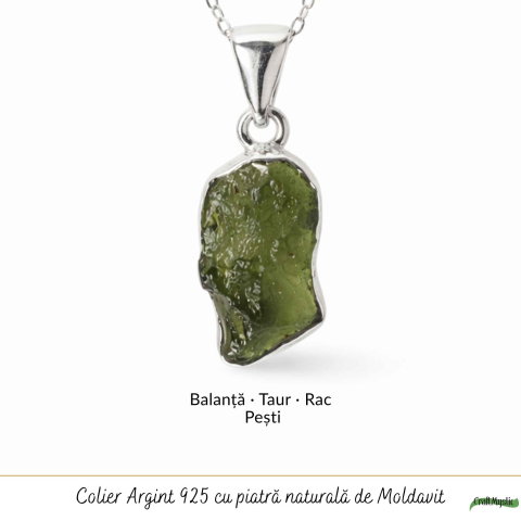 Colier argint 925 cu moldavit brut neregulat – energie si claritate interioara [4]