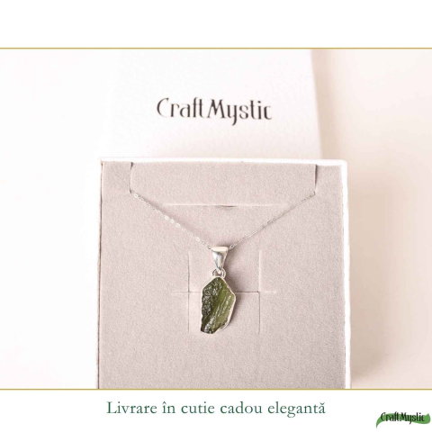 Colier argint 925 cu moldavit brut neregulat – transformare si energie autentica [5]