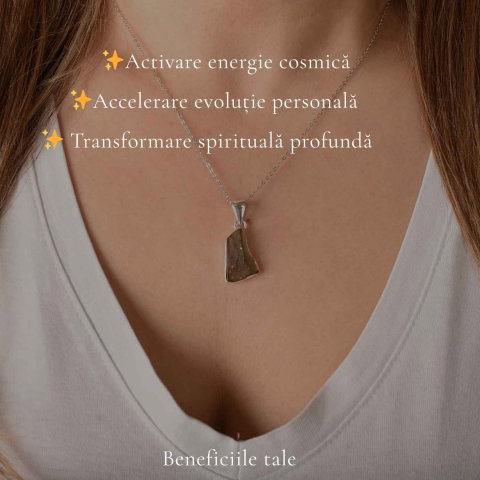 Colier argint 925 cu moldavit brut neregulat – transformare si energie autentica [2]