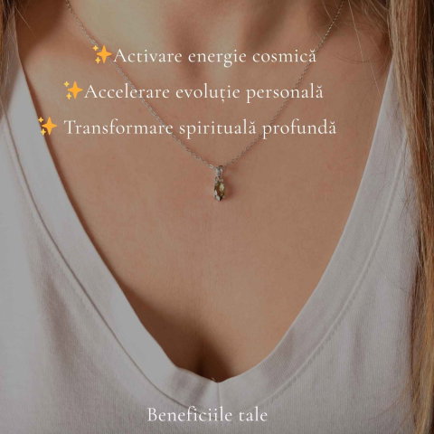 Colier Argint 925 cu Moldavit Fatetat Delica – Transformare si Claritate [2]