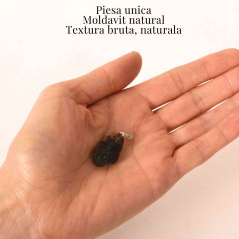 Colier Argint 925 cu Moldavit natural brut 3.0 g – sprijin discret pentru reflectie si calm [3]